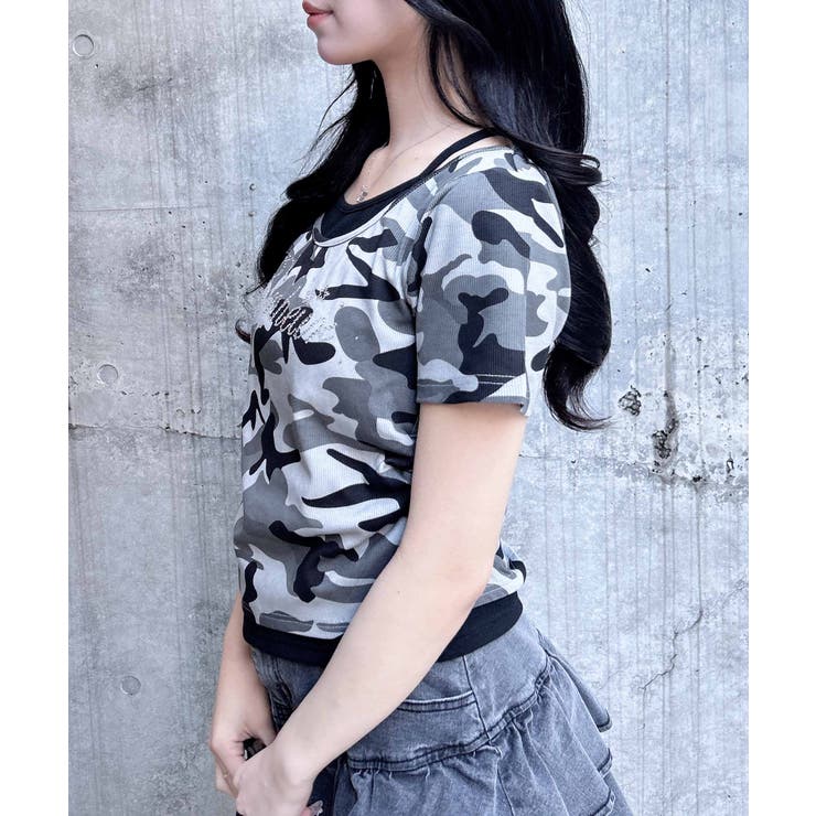 メイサイレイヤードラインストーンロゴTOPs | INGNI  | 詳細画像4 