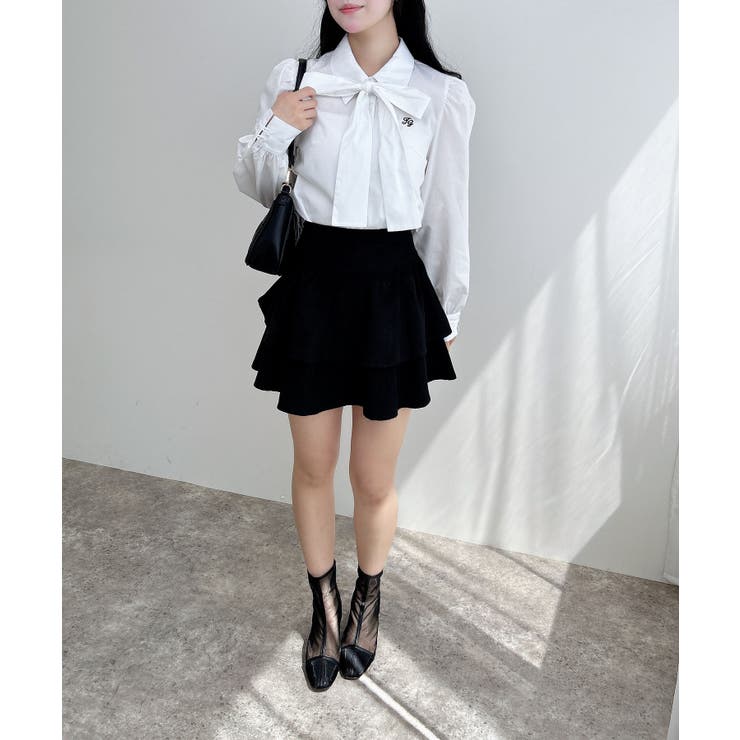 胸刺繍ボウタイブラウス | INGNI  | 詳細画像7 