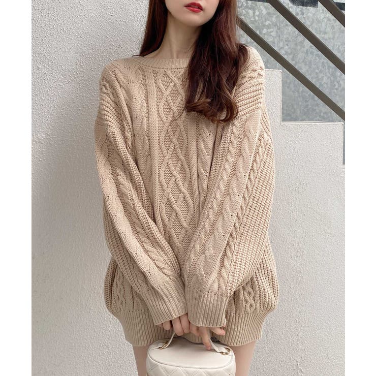 5G Backベロアリボンケーブルチュニックニット | INGNI  | 詳細画像21 