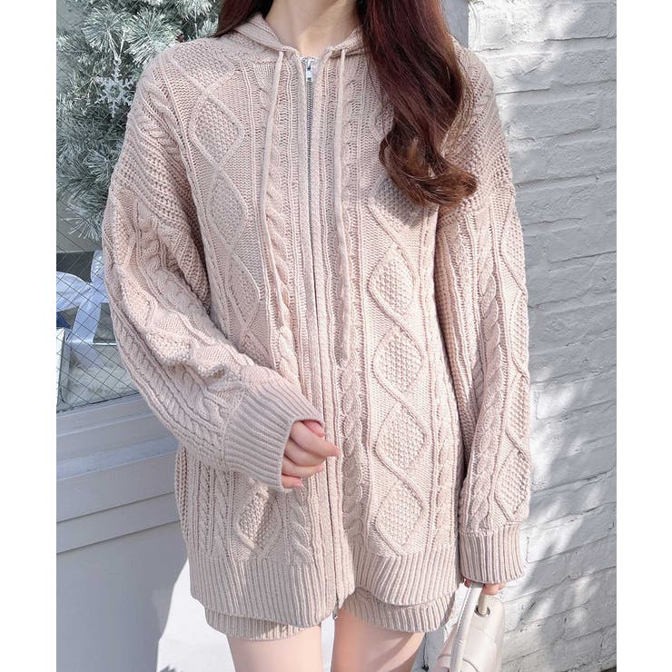 ケーブルBIGニットパーカー | INGNI  | 詳細画像8 