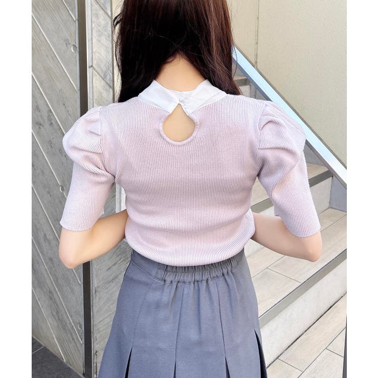 【WEB限定】シアーボウタイ半袖ニット | INGNI  | 詳細画像16 