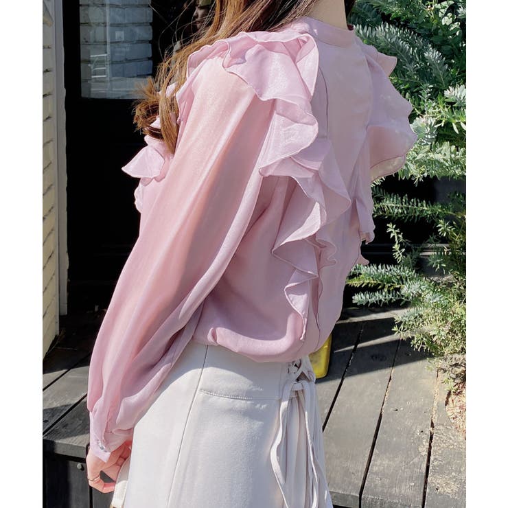 装飾釦ラメシアーフリルブラウス | INGNI  | 詳細画像19 