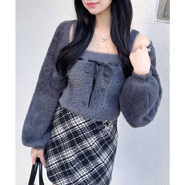 7Gフェザーボレロニット+ベアキャミセット | INGNI  | 詳細画像5 