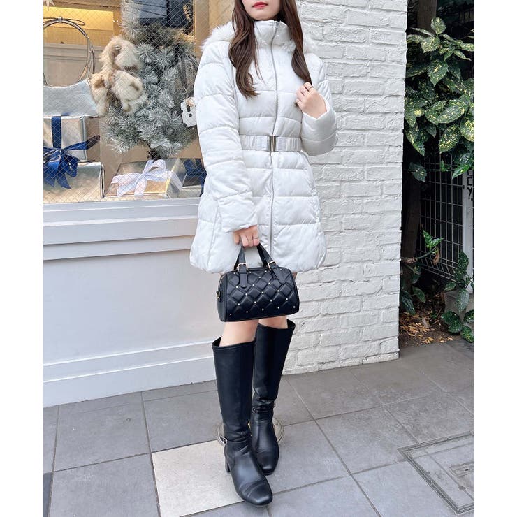 ファー+フード付ウエストベルトエコダウンコート | INGNI  | 詳細画像6 