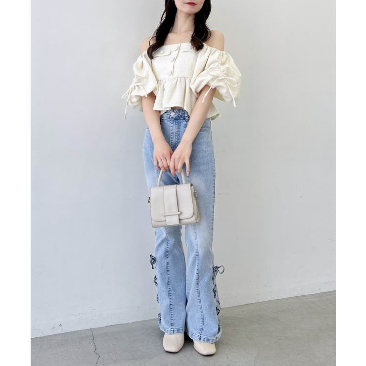 ツイードペプラムオフショルブラウス | INGNI  | 詳細画像11 