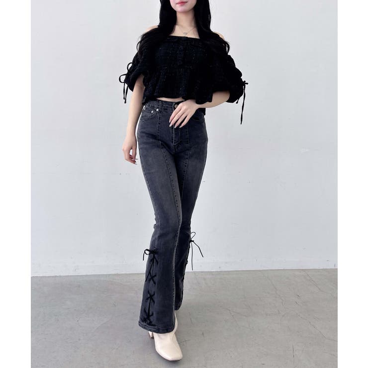 ツイードペプラムオフショルブラウス | INGNI  | 詳細画像19 