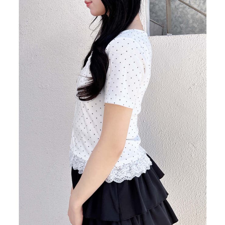 レイヤード前リボンリブTOPs | INGNI  | 詳細画像10 