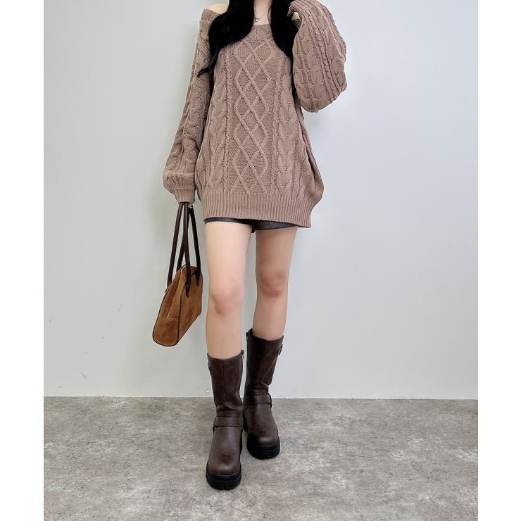 3G 2WAYケーブルルーズチュニックニット | INGNI  | 詳細画像25 