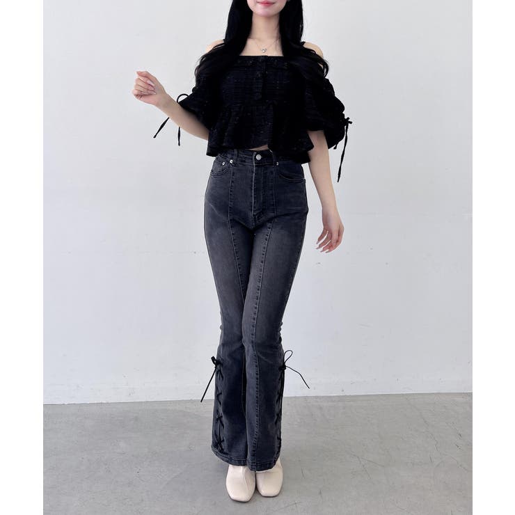 ツイードペプラムオフショルブラウス | INGNI  | 詳細画像18 