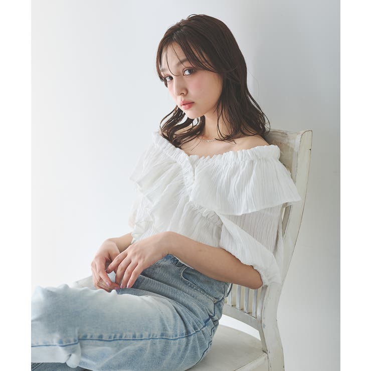【WEB限定】楊柳フリルオフショルブラウス | INGNI  | 詳細画像26 