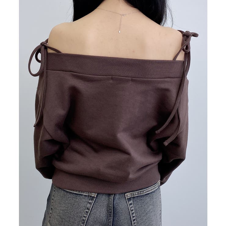 肩リボンオフショル裏毛トップス | INGNI  | 詳細画像20 