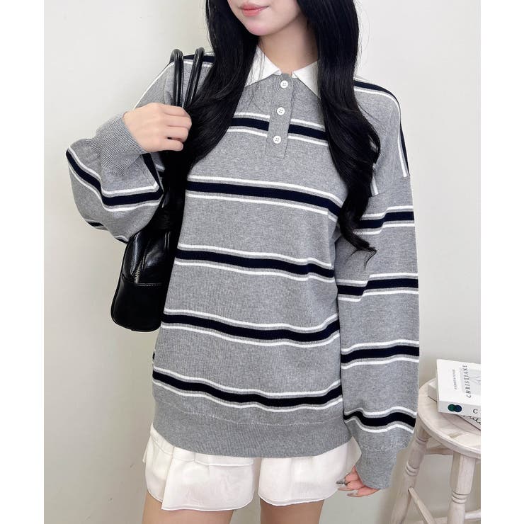 12Gボーダーポロニット | INGNI  | 詳細画像2 