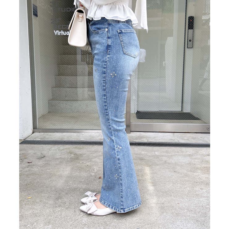 ビジュ付フレアデニムパンツ | INGNI  | 詳細画像11 