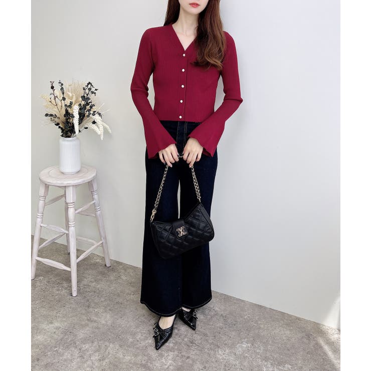 12Gフレアスリーブリブニットカーディガン | INGNI  | 詳細画像23 