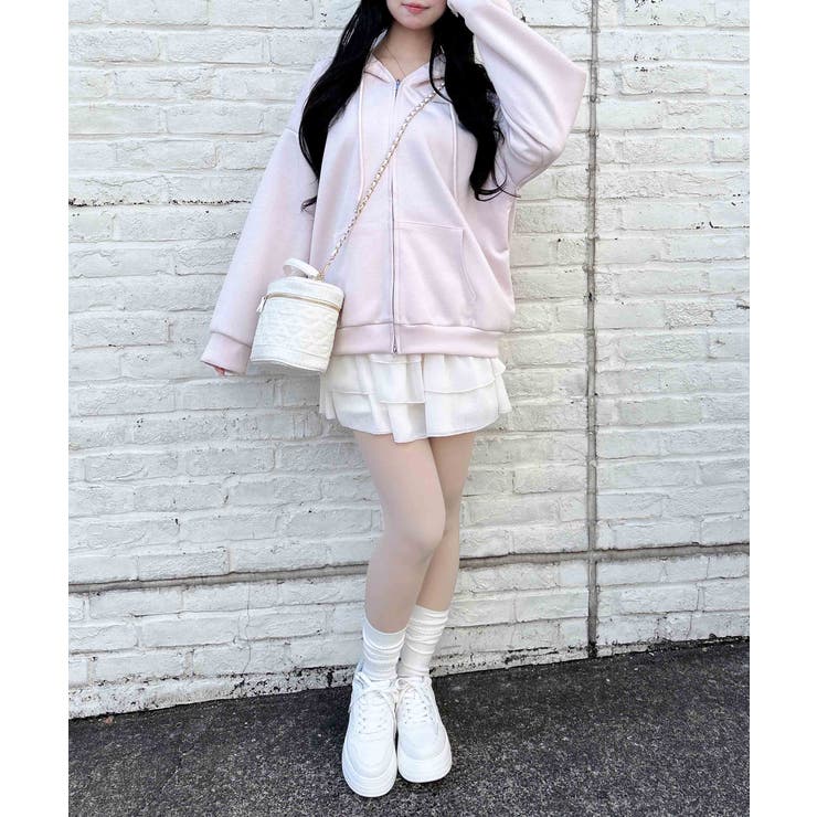 胸プレート付ダンボールダブルZIPパーカー | INGNI  | 詳細画像7 