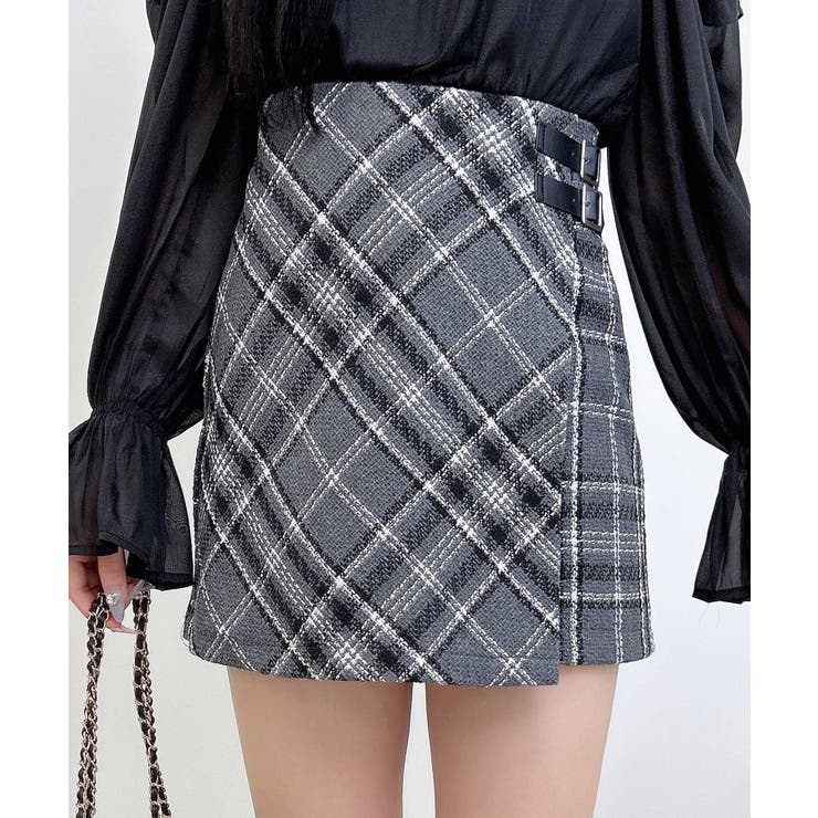 サイドベルトチェック柄ラップスカパン | INGNI  | 詳細画像6 