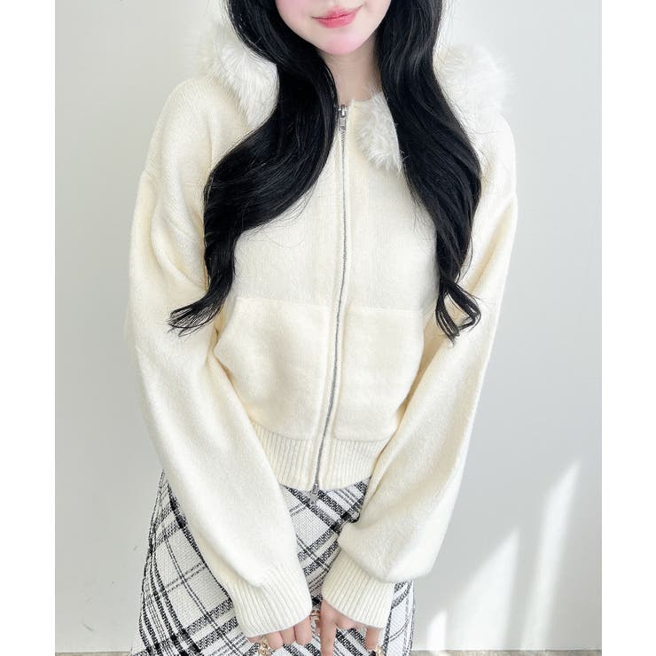 7Gファー付ニットパーカー | INGNI  | 詳細画像4 