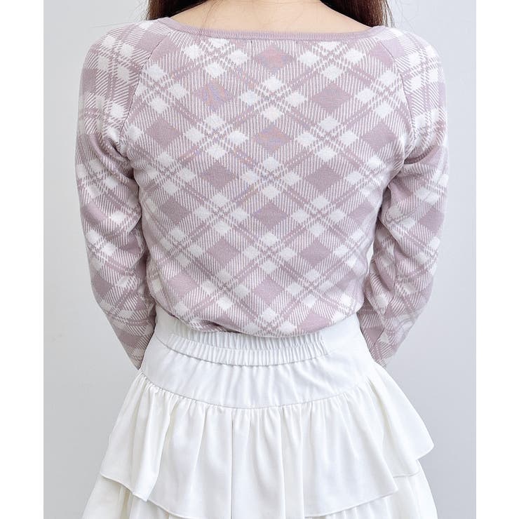 12Gパールビット付きチェックJQニット | INGNI  | 詳細画像12 