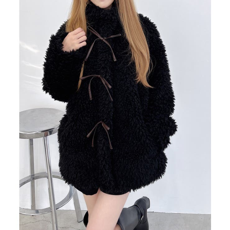 リボン取り外しスタンドボアブルゾン | INGNI  | 詳細画像18 