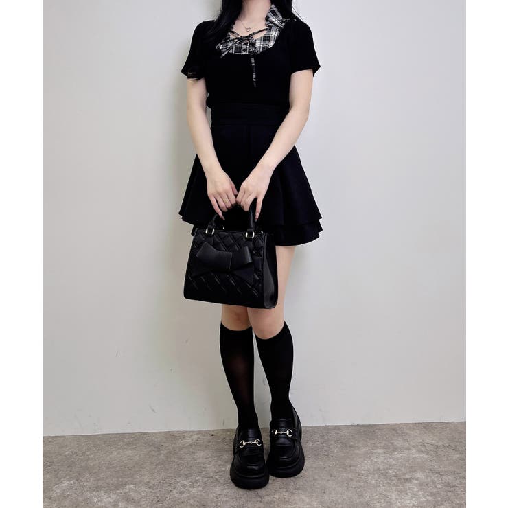 12Gアソート柄シャツドッキング半袖リブニット | INGNI  | 詳細画像7 
