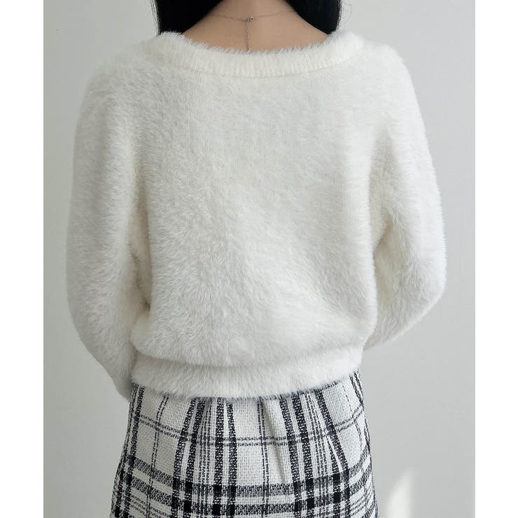 5Gレース付フェザーニットカーディガン | INGNI  | 詳細画像4 