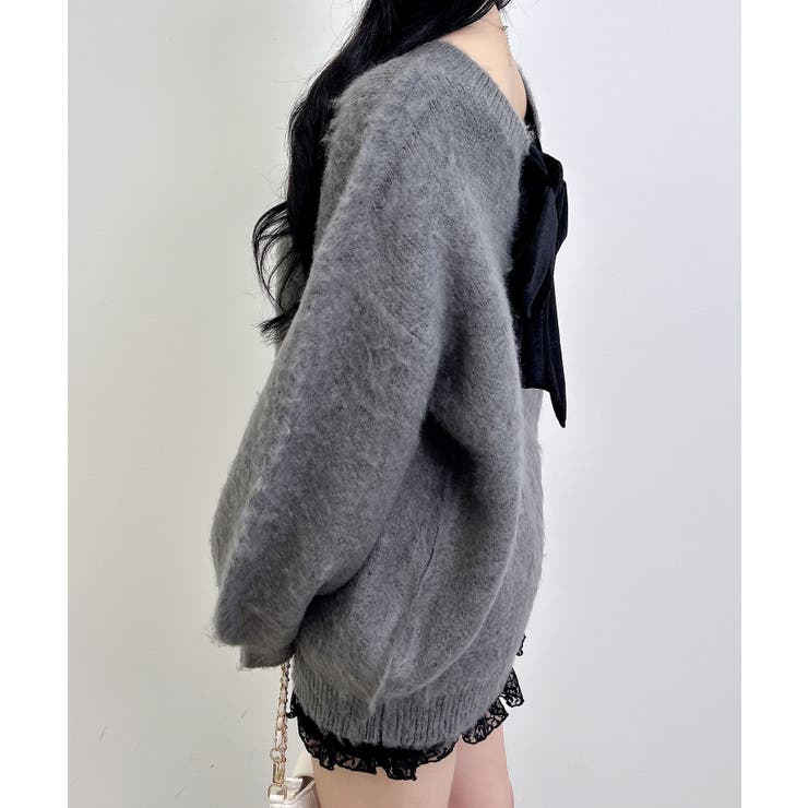 7G Backベロアリボンチュニックシャギーニット | INGNI  | 詳細画像8 