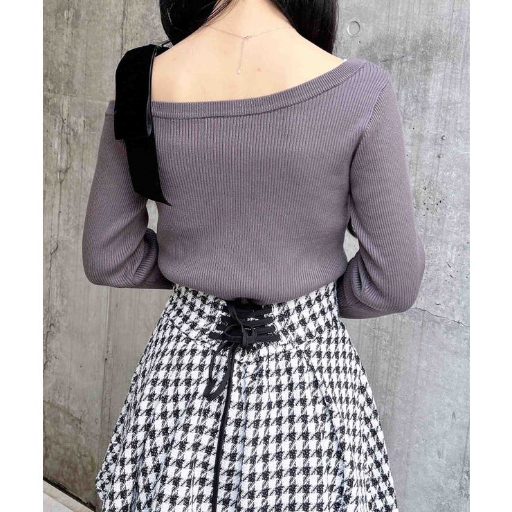 12Gリブワンショルベロアリボンニット | INGNI  | 詳細画像17 