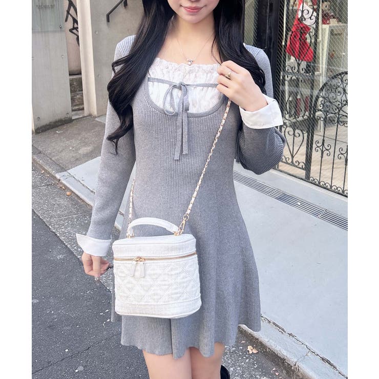 グレー | 12Gシャツドッキングニットワンピ | INGNI 