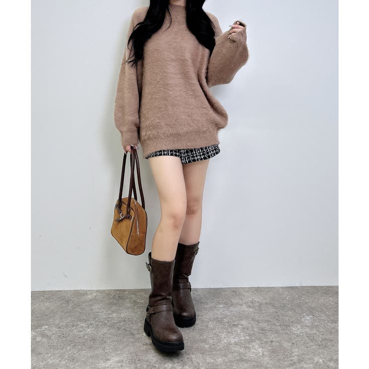 7G Backベロアリボンチュニックシャギーニット | INGNI  | 詳細画像19 