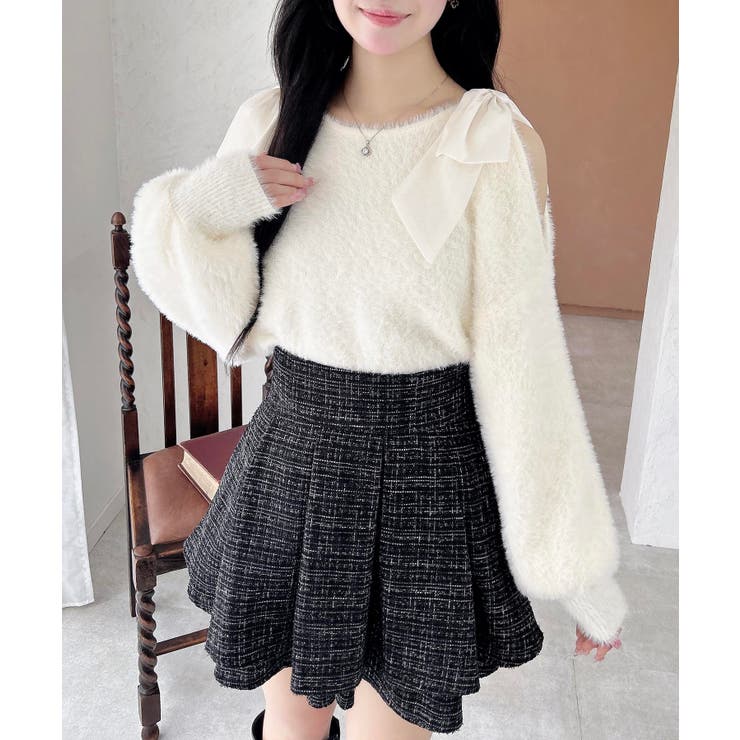 12G肩リボンフェザーニット | INGNI  | 詳細画像4 