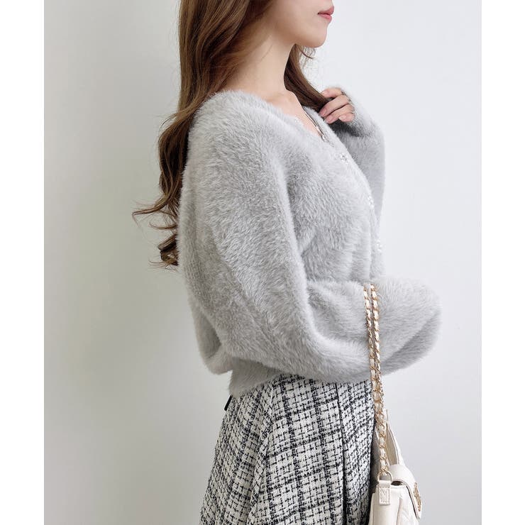 5Gレース付フェザーニットカーディガン | INGNI  | 詳細画像15 