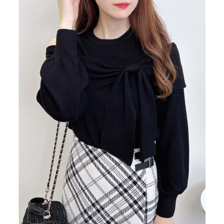 12G肩開きリボンニット | INGNI  | 詳細画像12 