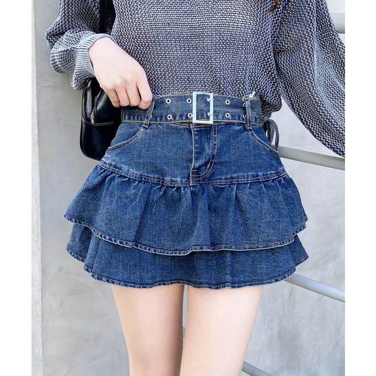 ベルト付デニムフリルミニスカパン | INGNI  | 詳細画像10 