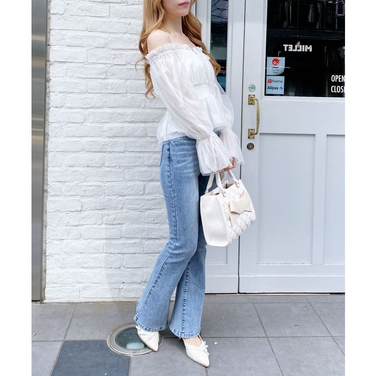 チュールオフショルブラウス | INGNI  | 詳細画像7 