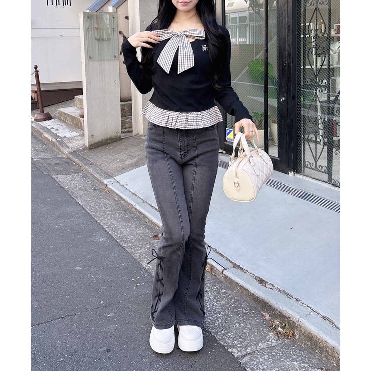 チェックリボンレイヤードTOPs | INGNI  | 詳細画像6 