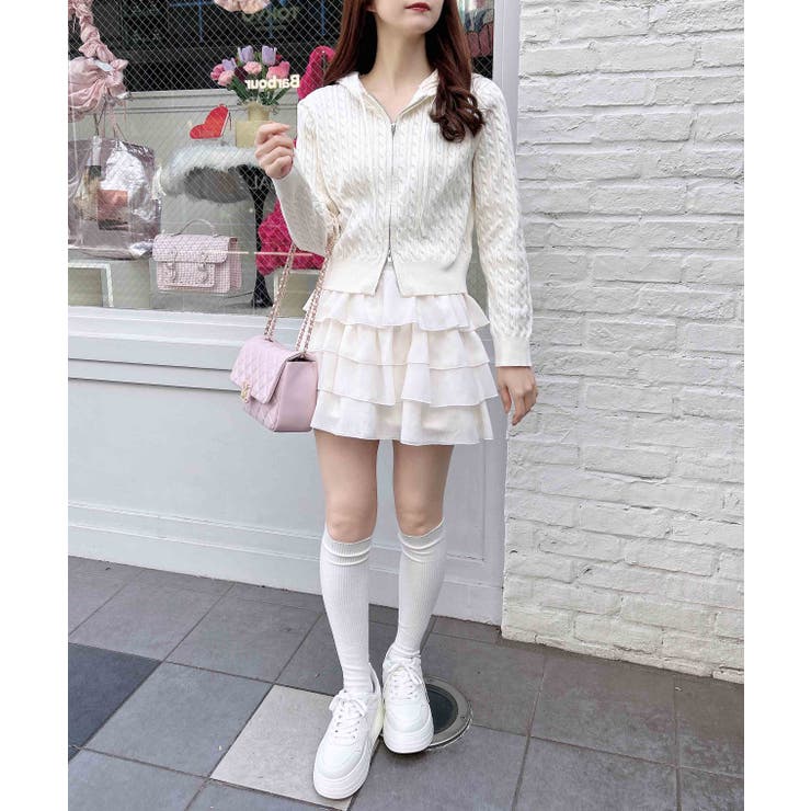 12Gプレート付ケーブルニットパーカー | INGNI  | 詳細画像6 