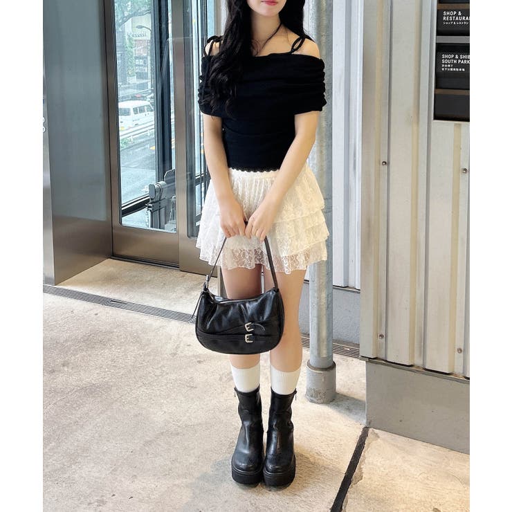 【Cygne】リボンオフショットトップス_0サイズ tops | Cygne