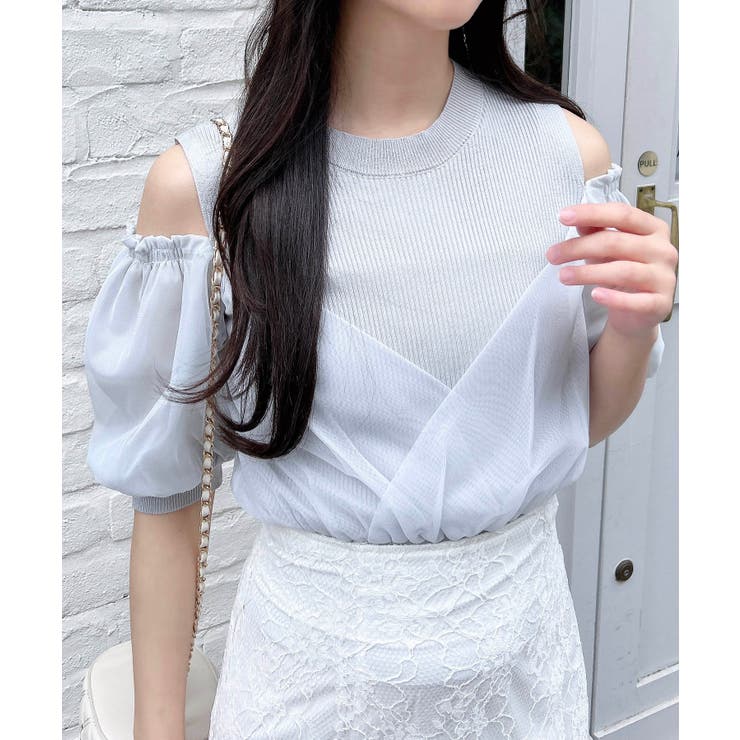 12Gチュールカシュクール半袖ニット | INGNI  | 詳細画像8 