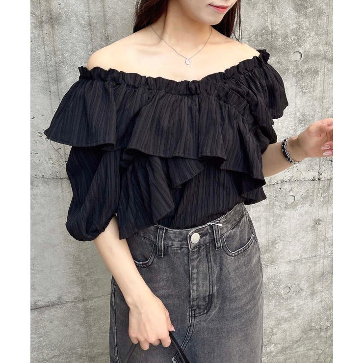 【WEB限定】楊柳フリルオフショルブラウス | INGNI  | 詳細画像17 