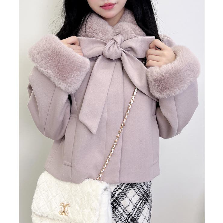 マルチWAY BIGリボンショート丈コート[品番：INGW0011299]｜INGNI