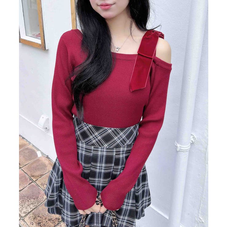 12Gリブワンショルベロアリボンニット | INGNI  | 詳細画像20 