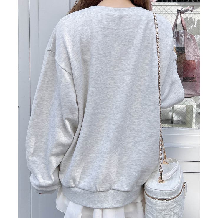 装飾リボン付ねこ裏毛トップス | INGNI  | 詳細画像5 