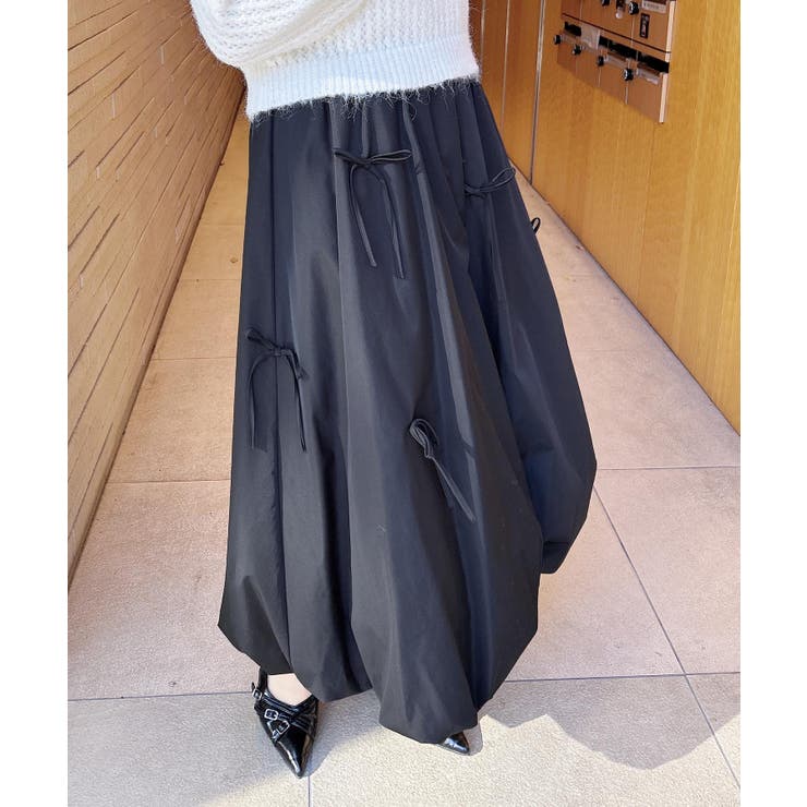 リボン付バルーンスカート[品番：INGW0010545]｜INGNI （イング