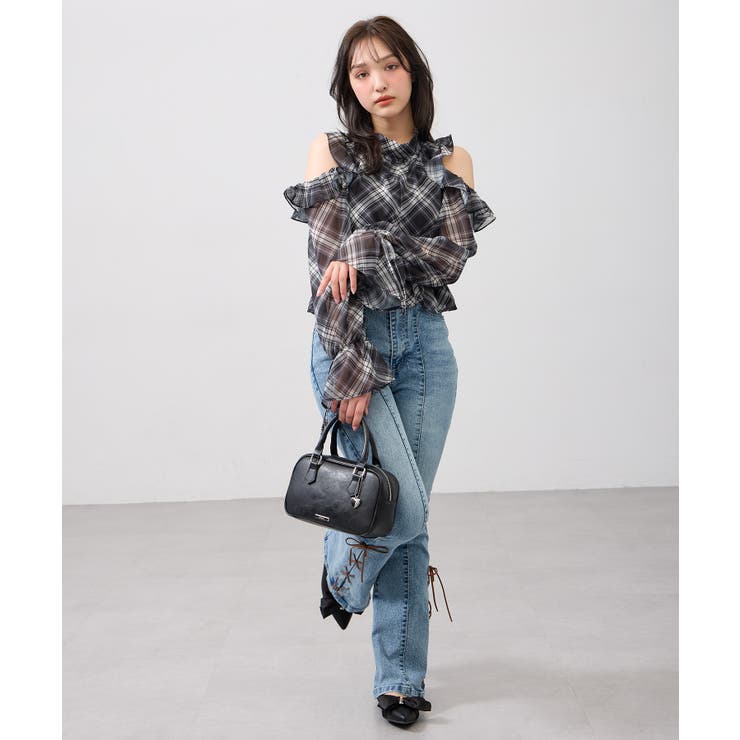 2Wayリボン肩あきフリルブラウス | INGNI  | 詳細画像1 