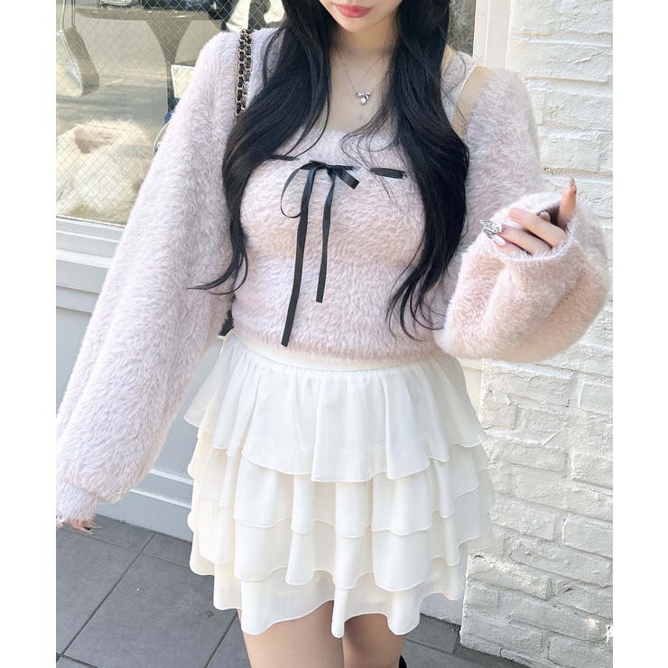 7Gフェザーボレロニット+ベアキャミセット | INGNI  | 詳細画像10 