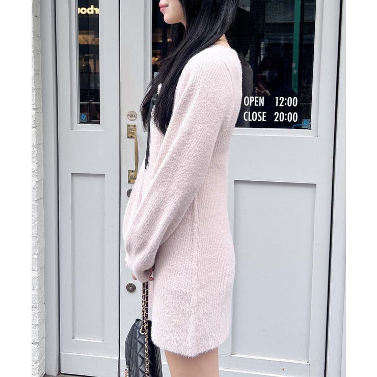 12Gフェザーデコルテオープンニットワンピ | INGNI  | 詳細画像18 