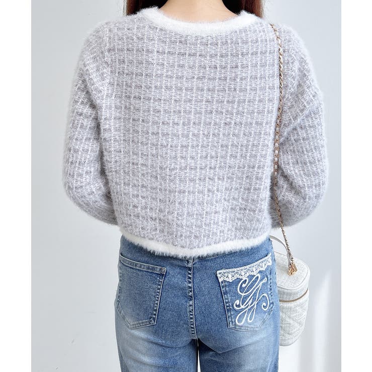 5Gフェザーツイードニットカーディガン | INGNI  | 詳細画像3 