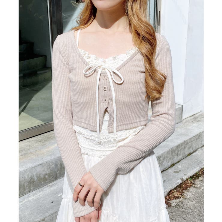 レースレイヤードカーデTOPs | INGNI  | 詳細画像14 