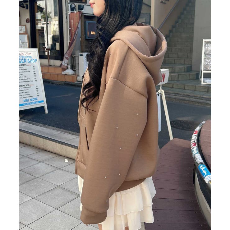 ビジュー付ダンボールZIPパーカー | INGNI  | 詳細画像26 