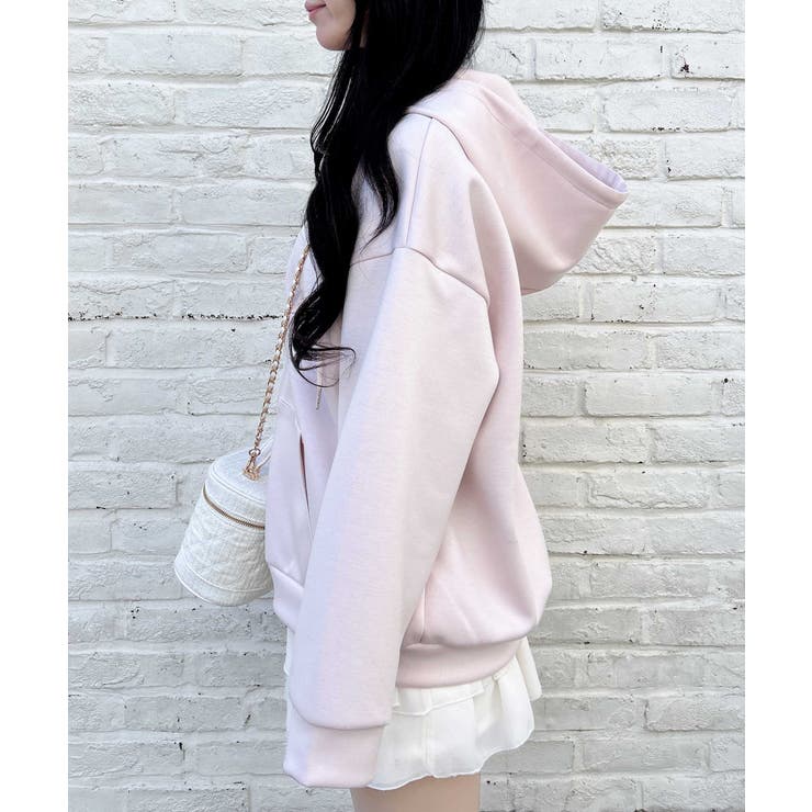 胸プレート付ダンボールダブルZIPパーカー | INGNI  | 詳細画像4 